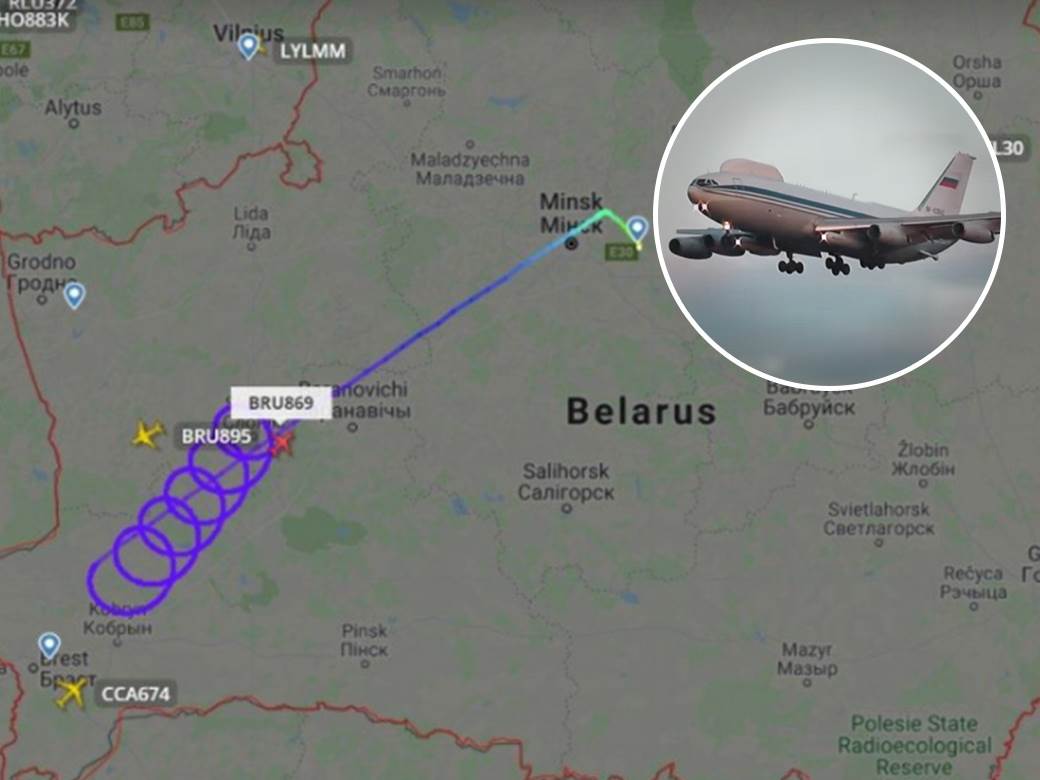  belorusija avion se okrenuo i vratio 