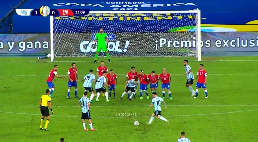  mesi gol iz slobodnog udarca argentina cile kopa amerika 2021 