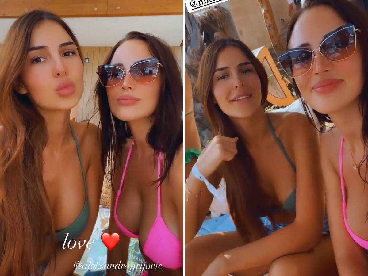  Aleksandra Prijović i Anastasija Ražnatović se snimale u bikinijima 