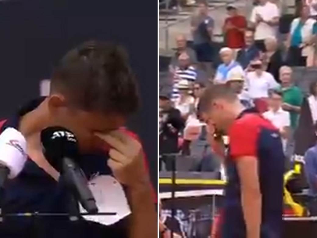  Filip Krajinović zaplakao nakon poraza u finalu Hamburga 