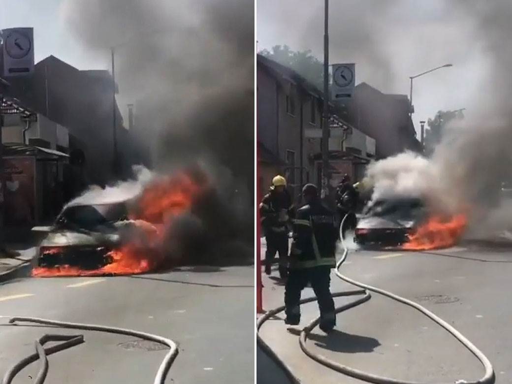  Zapalio se auto u Novom Sadu 