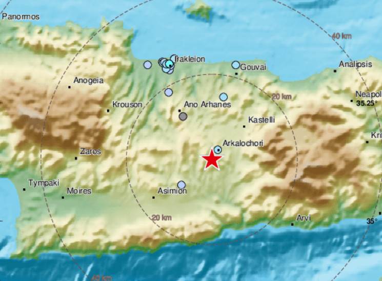  Zemljotres na grčkom ostrvu Krit 