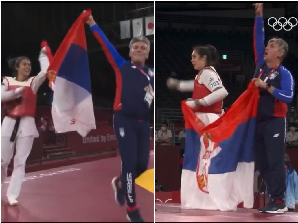  Milica Mandić slavlje nakon osvajanja Olimpijskih igara 