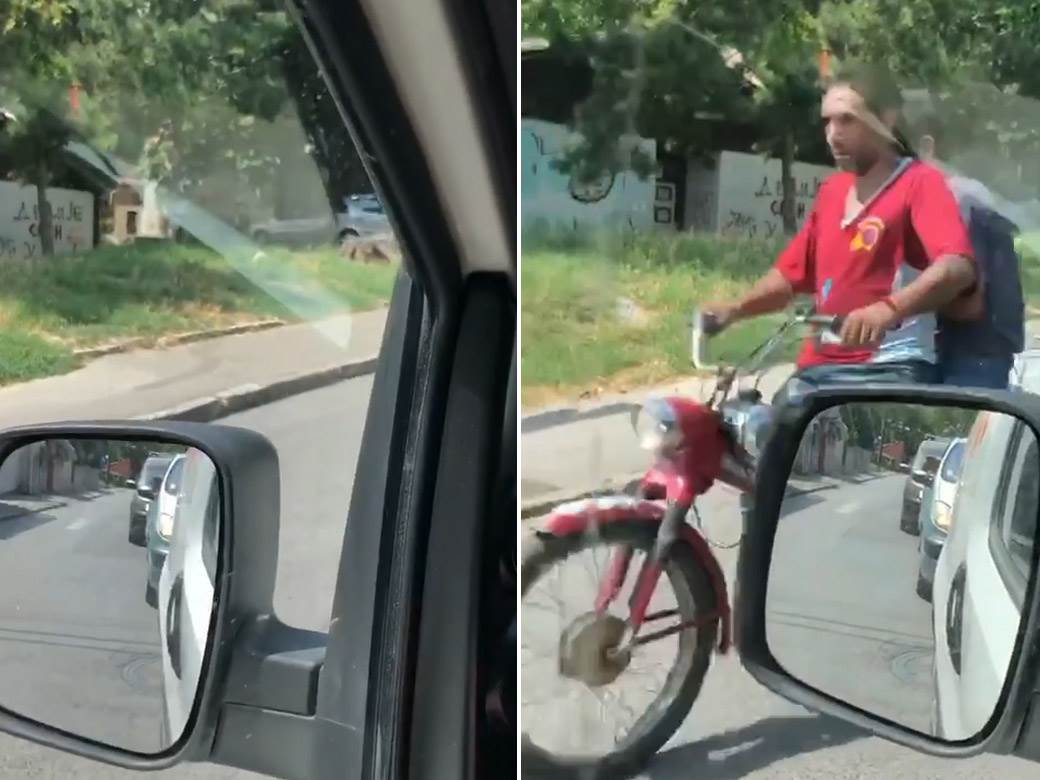  Motociklisti vukli veš mašinu u Beogradu video 