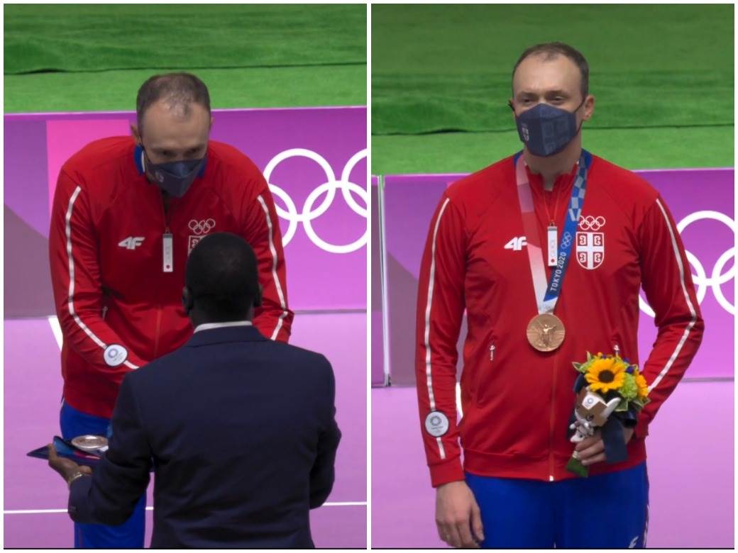  Milenko Sebić dobija bronzanu medalju 