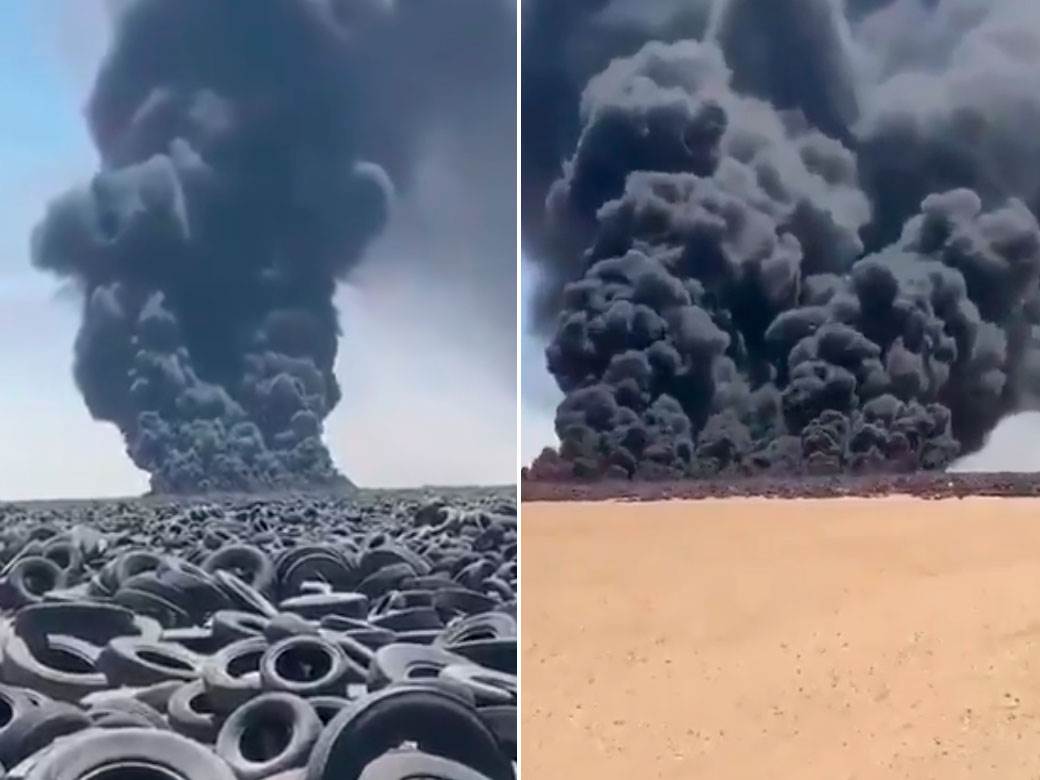  Zapalila se najveća deponija guma na svetu 