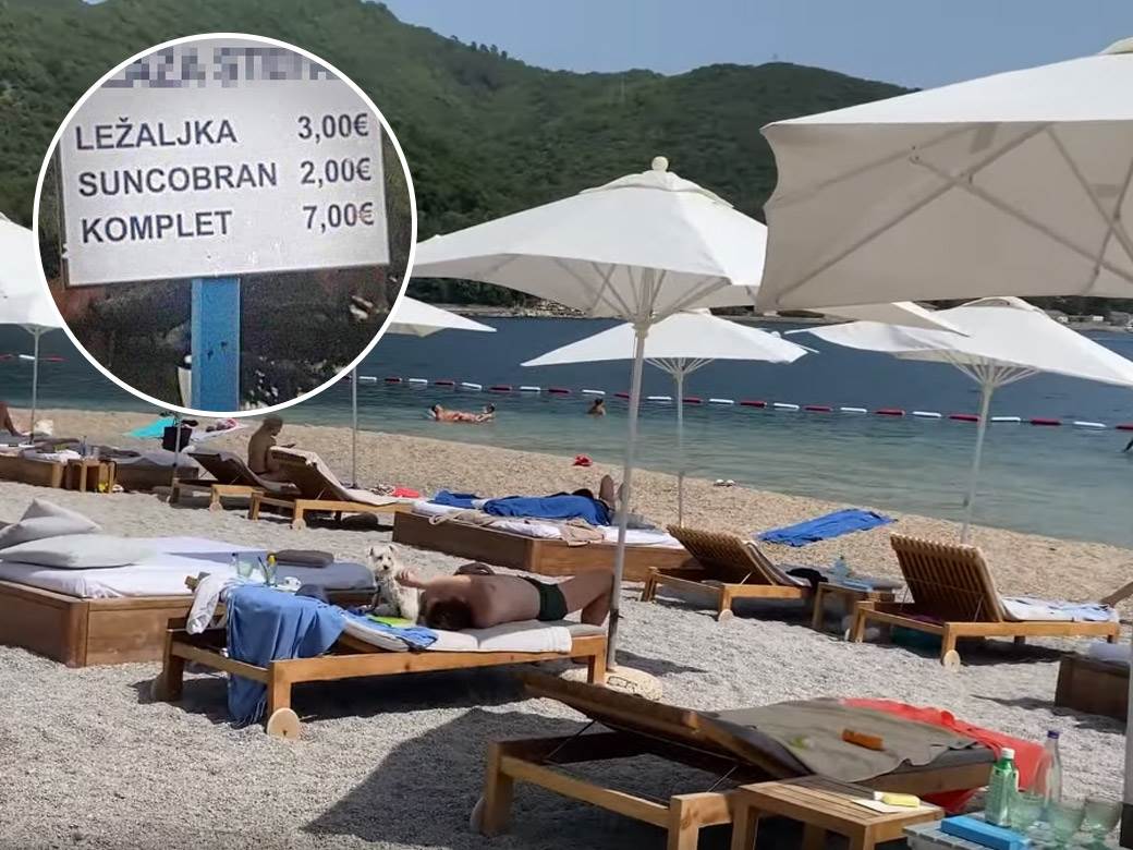 plaža crna gora cene 