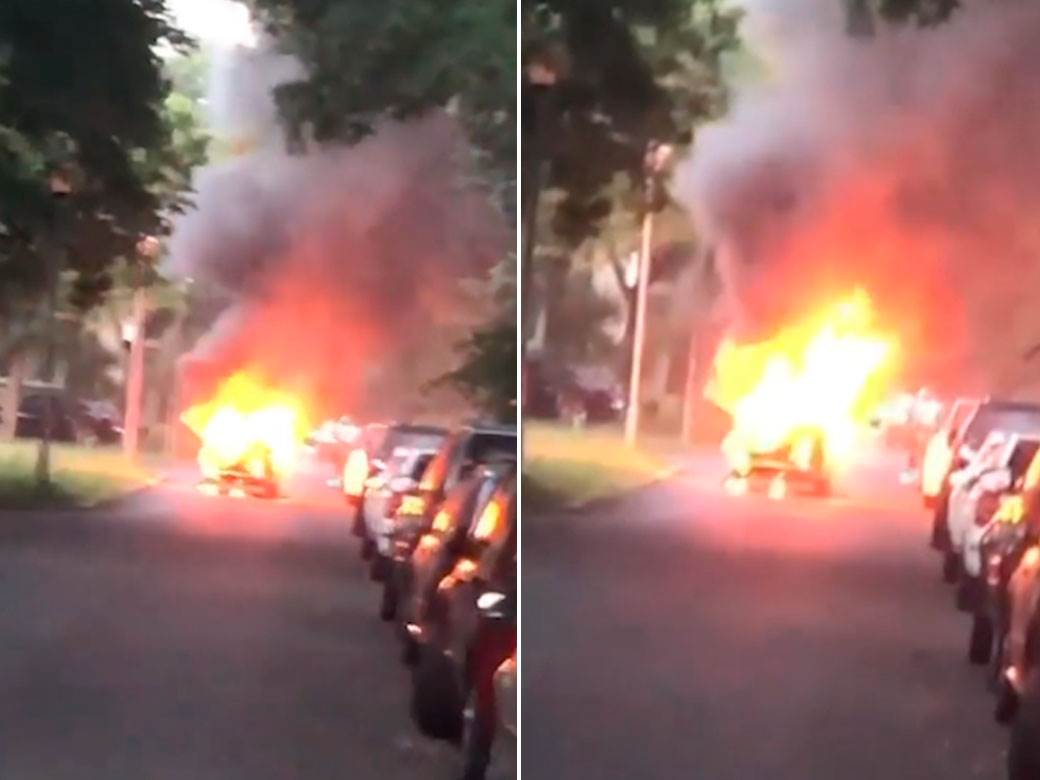  Zapalio se automobil na Novom Beogradu 