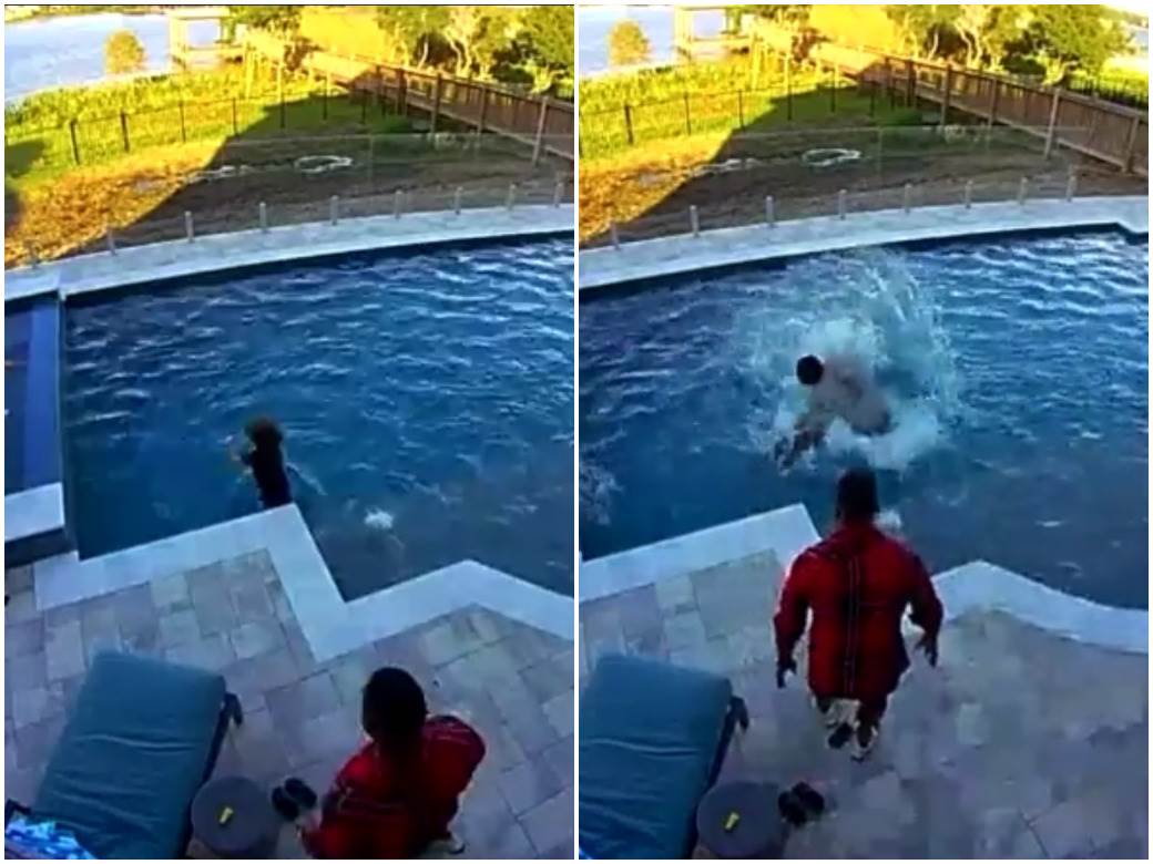Andre Dramond spasao sina od davljenja u bazenu 