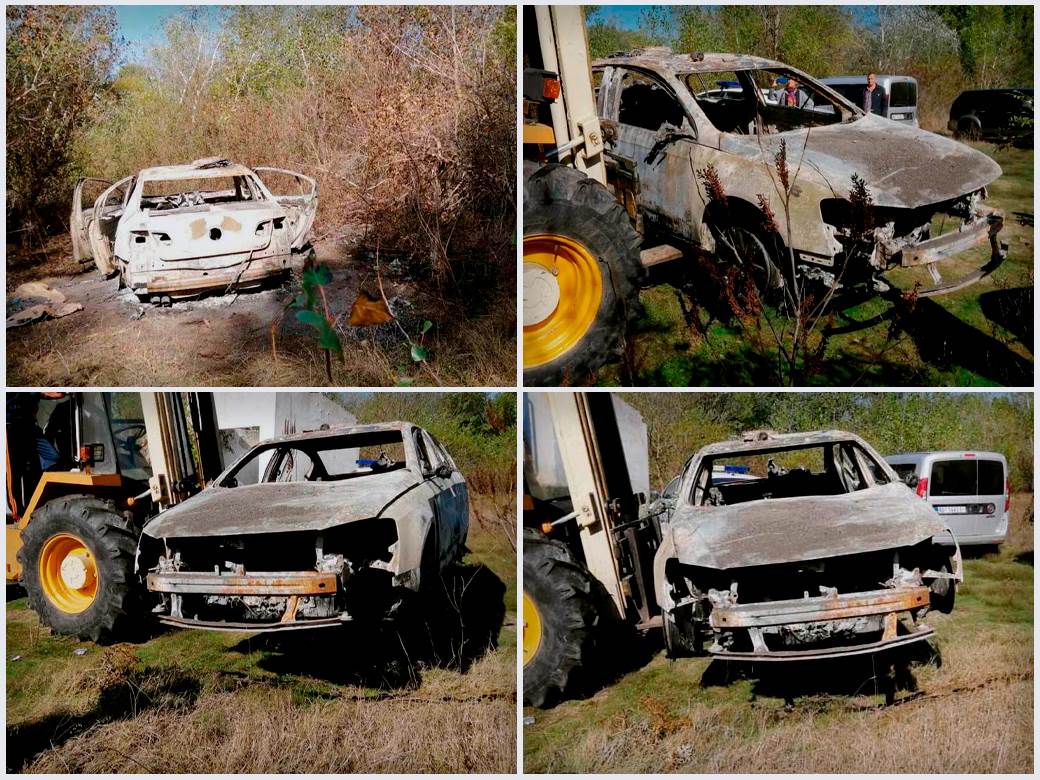  Fotografije spaljenog automobila porodice Đokić 
