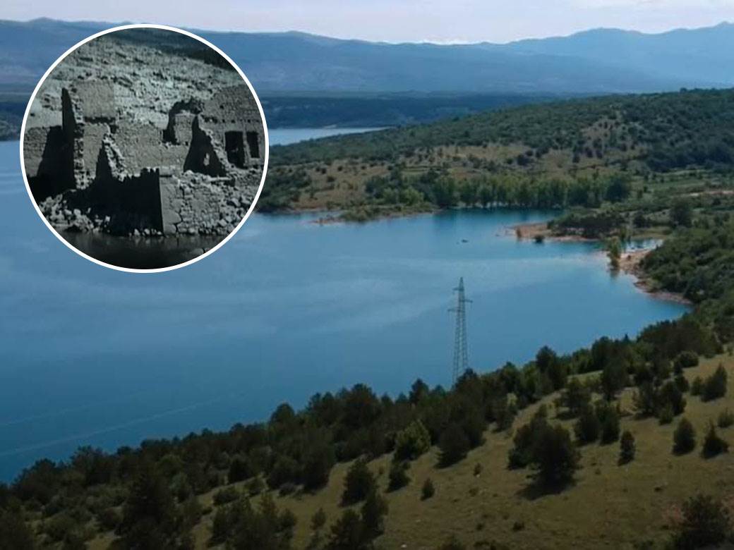 Izronile zidine pravoslavnog manastira u hrvatskom jezeru 