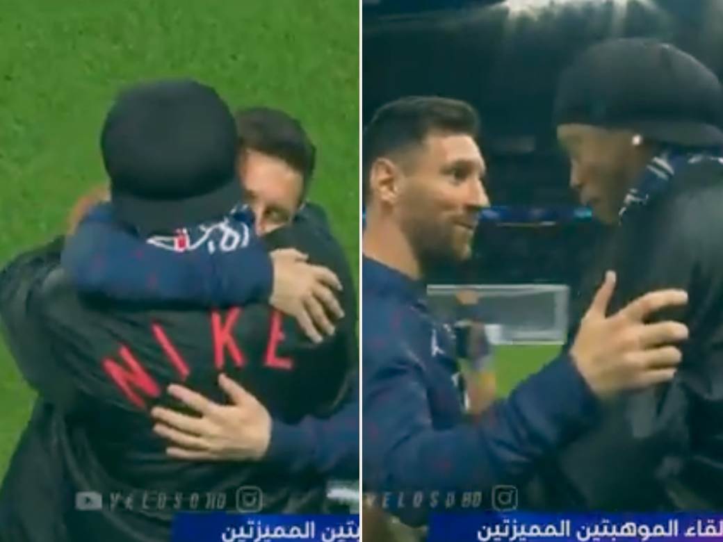  Lionel Mesi i Ronaldinjo susret pred meč PSŽ u Ligi šampiona 