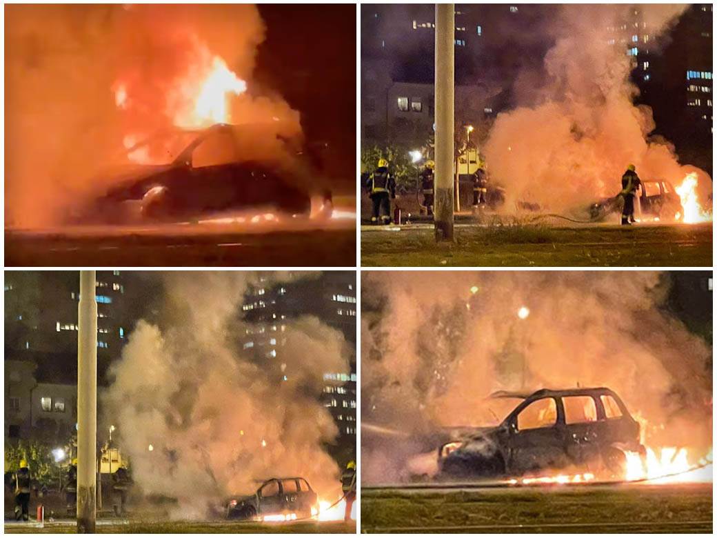  Zapalio se auto na Novom Beogradu 