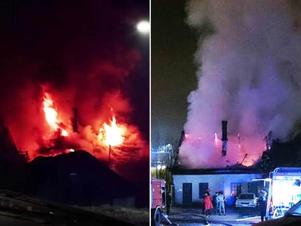  Požar zgrade na ulazu u Pančevo 