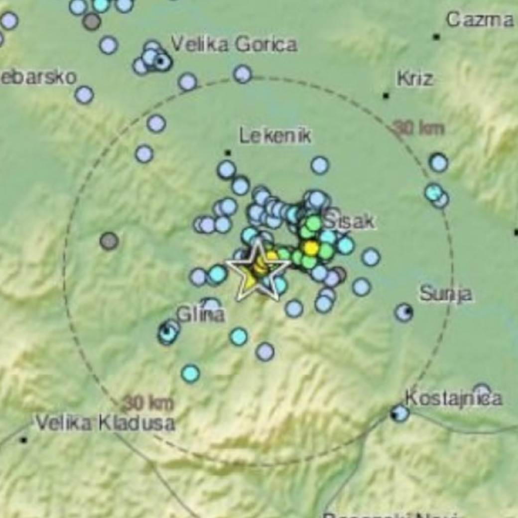  Zemljotres kod Petrinje u Hrvatskoj 