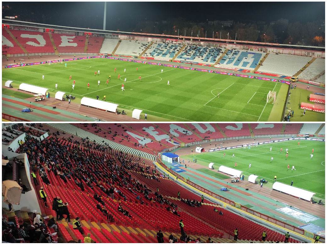  Prazan stadion na Srbija Katar  