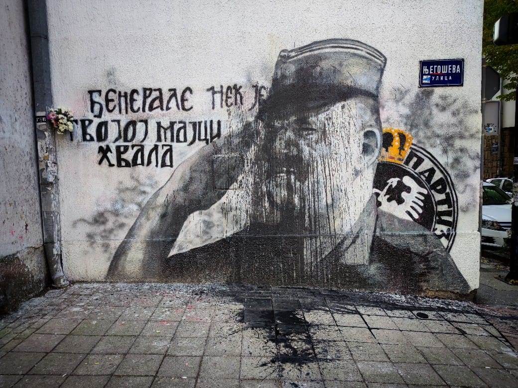  Ponovo uništen mural Ratku Mladiću 