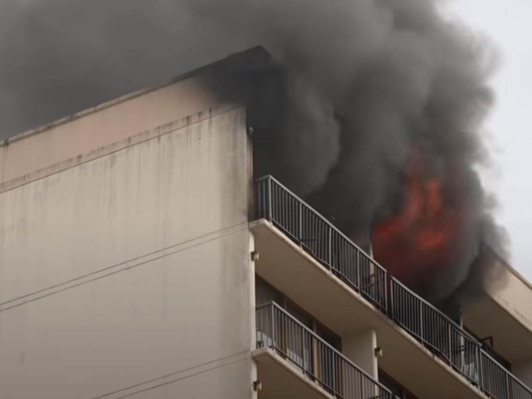 Žena zapalila hotel 