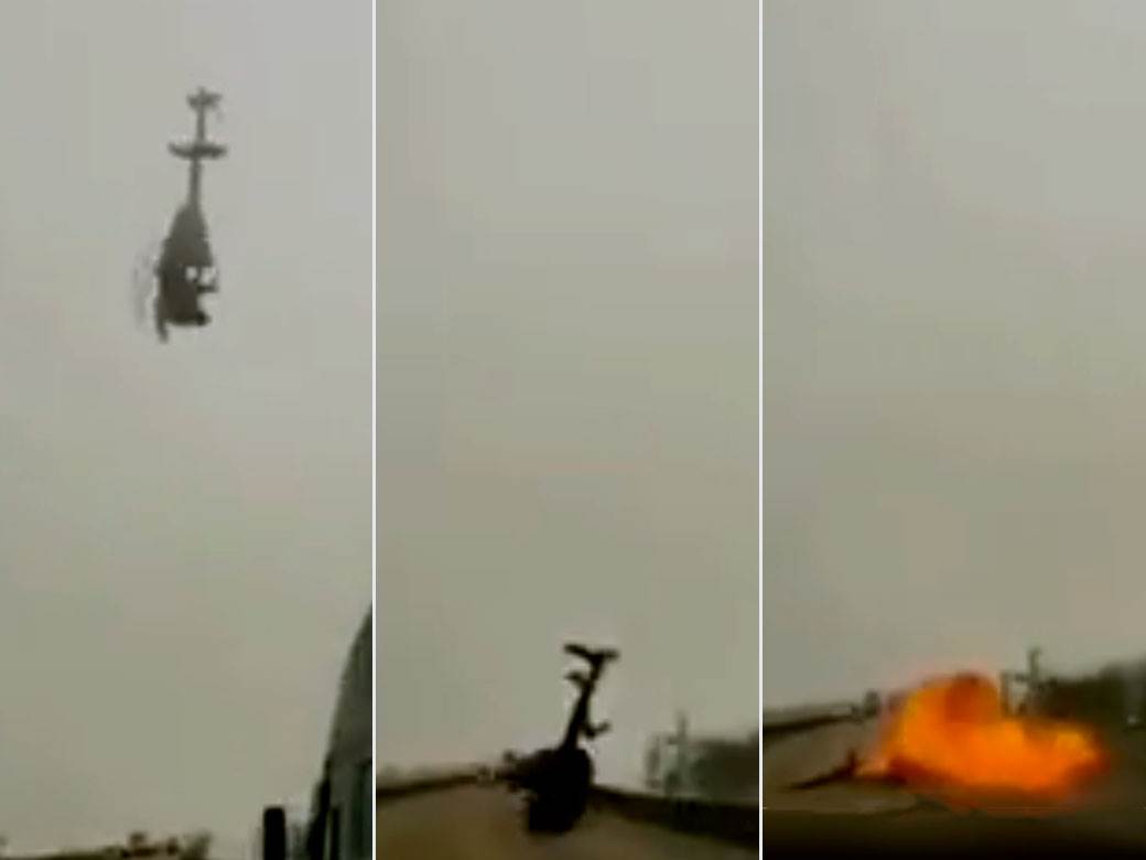  Snimak jezivog pada helikoptera u Luzijani 