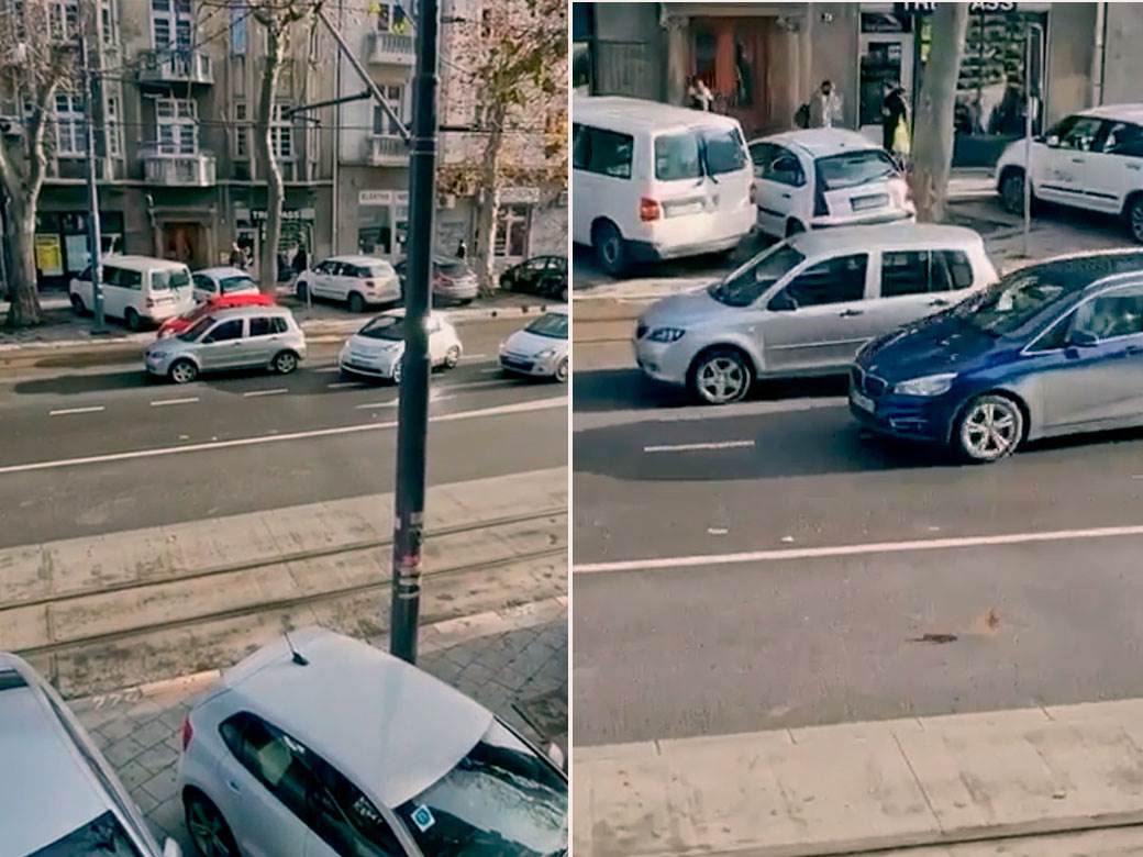  Žena parkirala automobil nasred ulice u Beogradu 