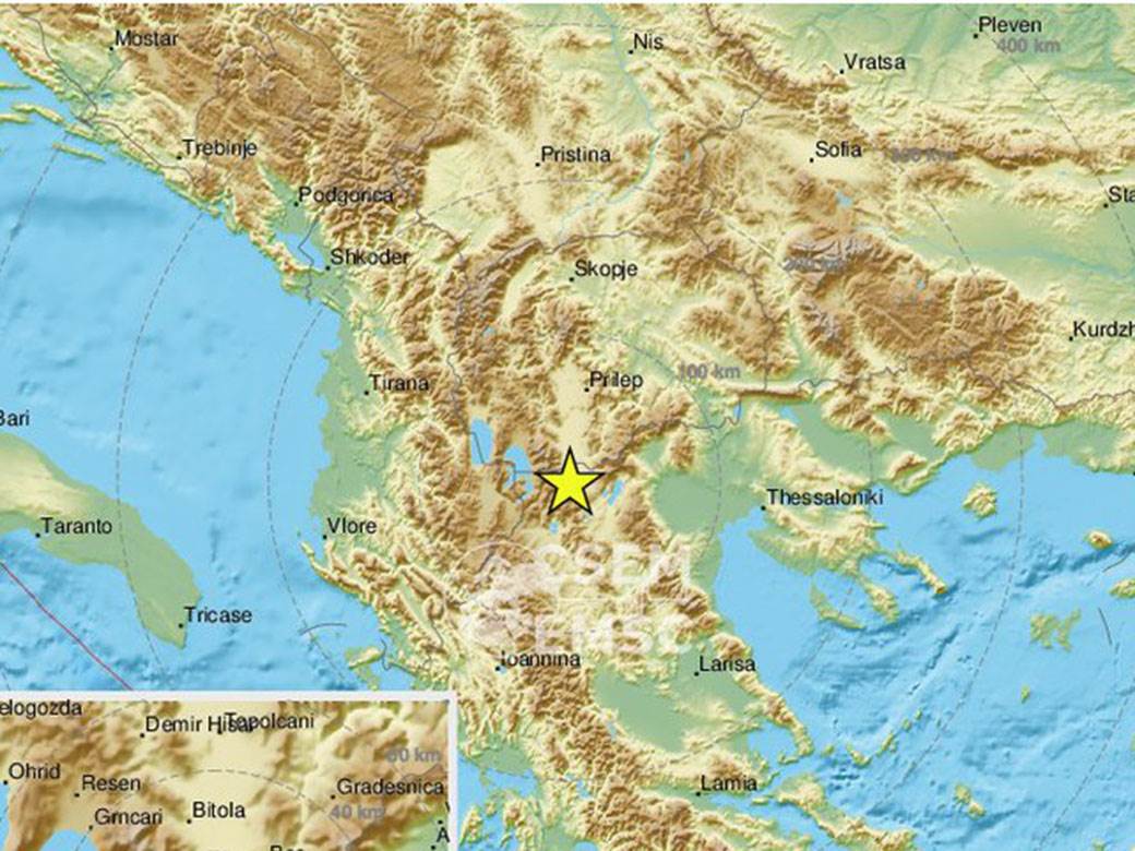 Serija zemljotresa u Makedoniji i Grčkoj 