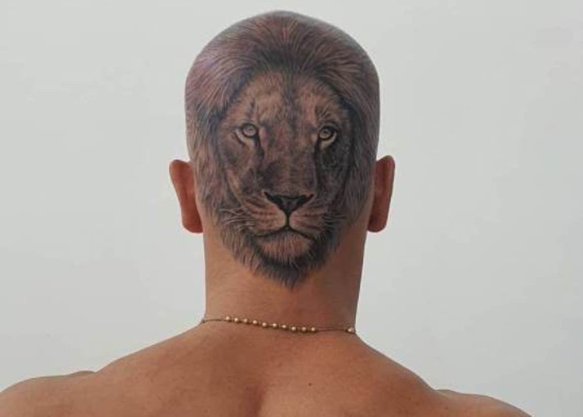  golman tetovaža glava lav fudbal foto instagram obrijana glava 