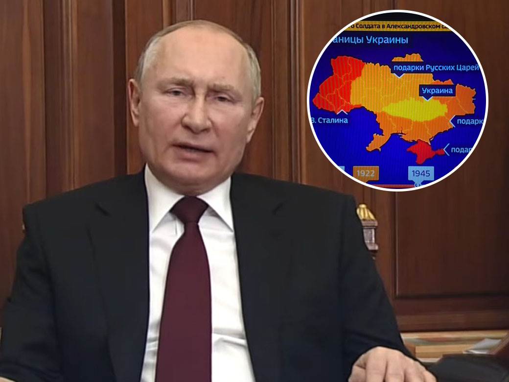  Karta Ukrajine koju je objavila ruska televizija 