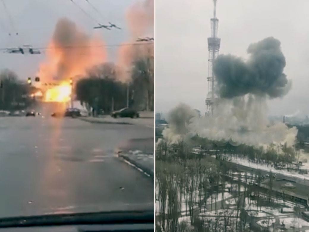  Napadnut TV toranj u Kijevu 