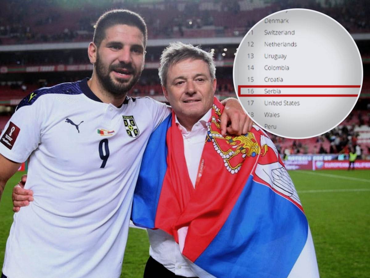  Srbija bolja nego na FIFA rang listi 