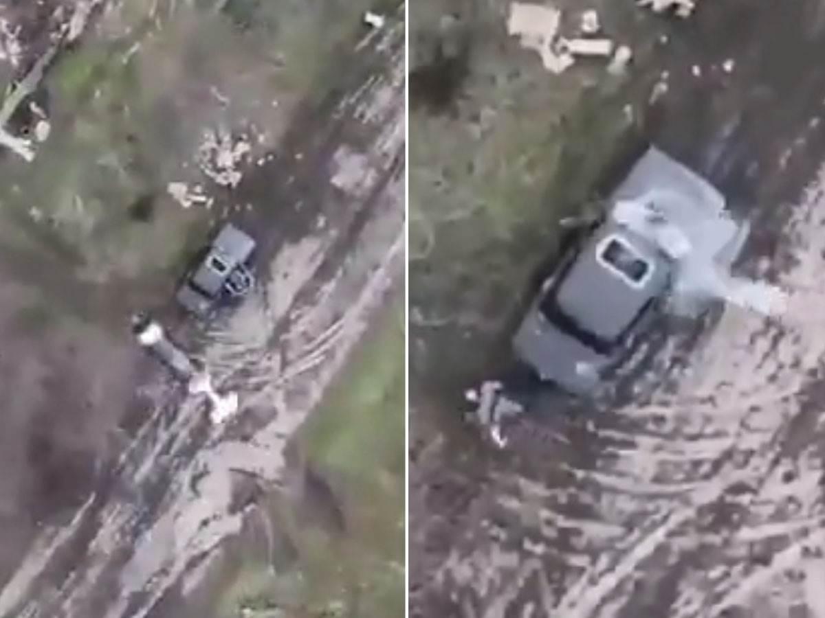  Ukrajinski dron pogodio auto kroz šiber 