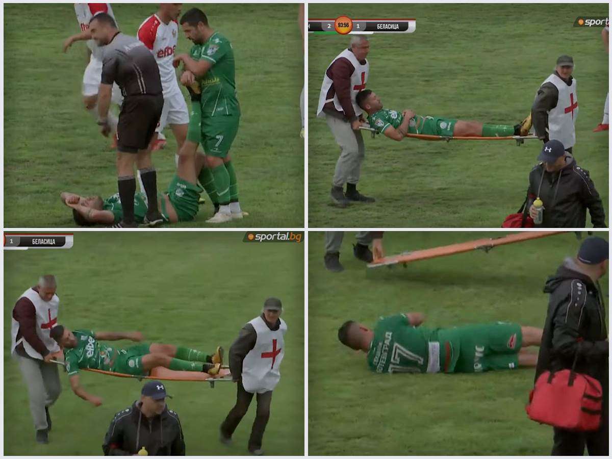  Fudbaler u Bugarskoj folirao povredu, bacao se sa nosila 