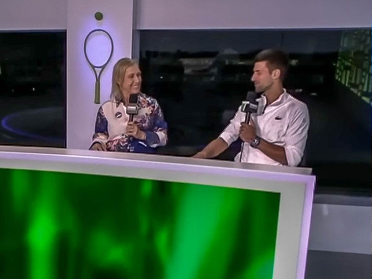  Novak Đoković i Navratilova u emisiji posle Vimbldona 