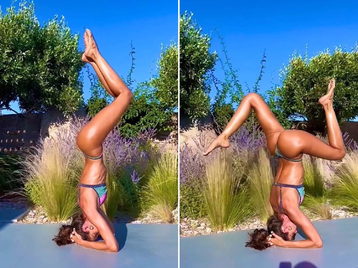  Izabel Gular radi jogu u kupaćem 