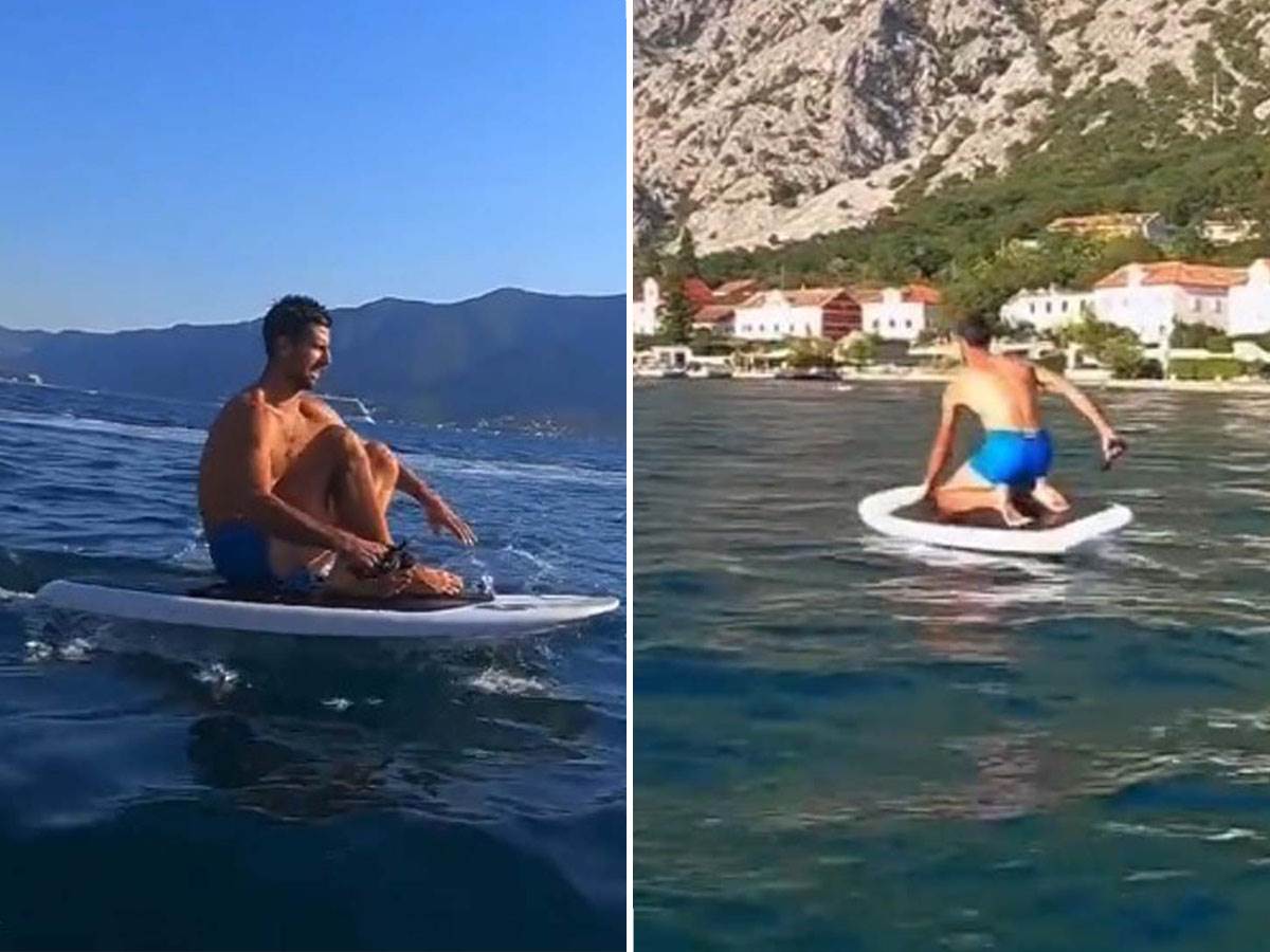 Novak Đoković surfuje na moru u Crnoj Gori 