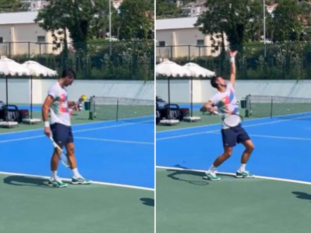  Novak Đoković trenira pred US open 