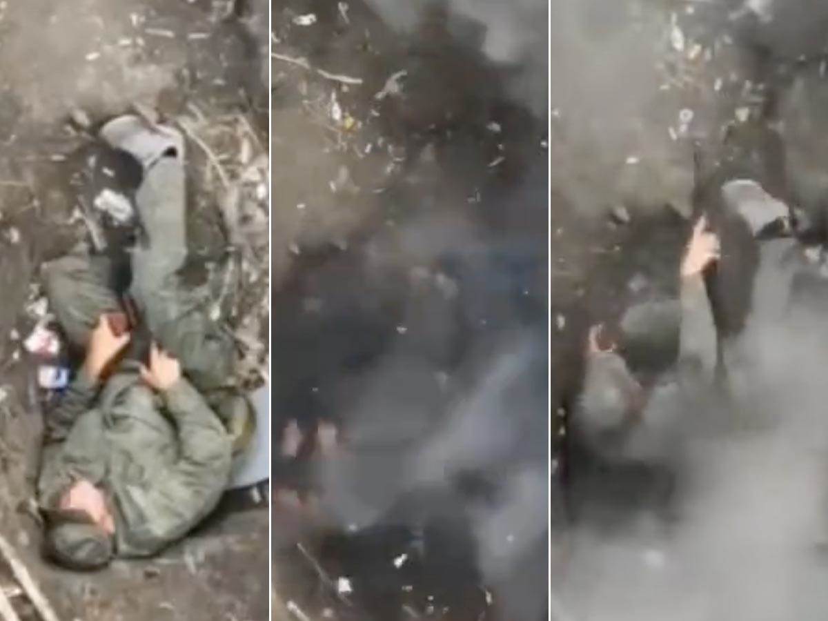  Ukrajinci iz drona bacili bombu na ruskog vojnika 