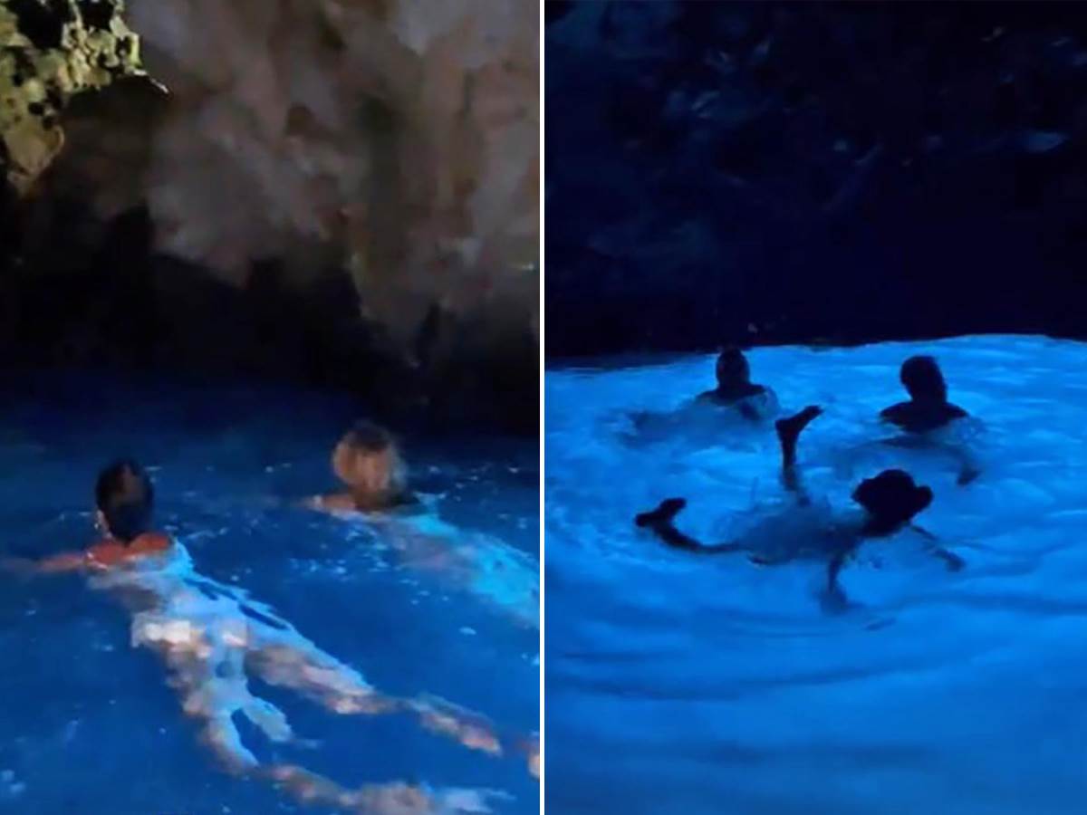  Prijateljice finske premijerke se kupaju u Modroj špilji u Hrvatskoj 