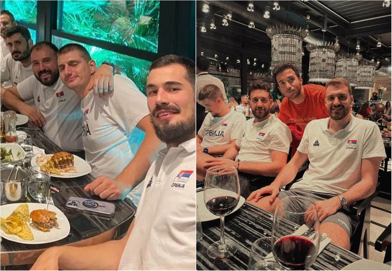  Košarkaška reprezentacija Srbije na večeri 