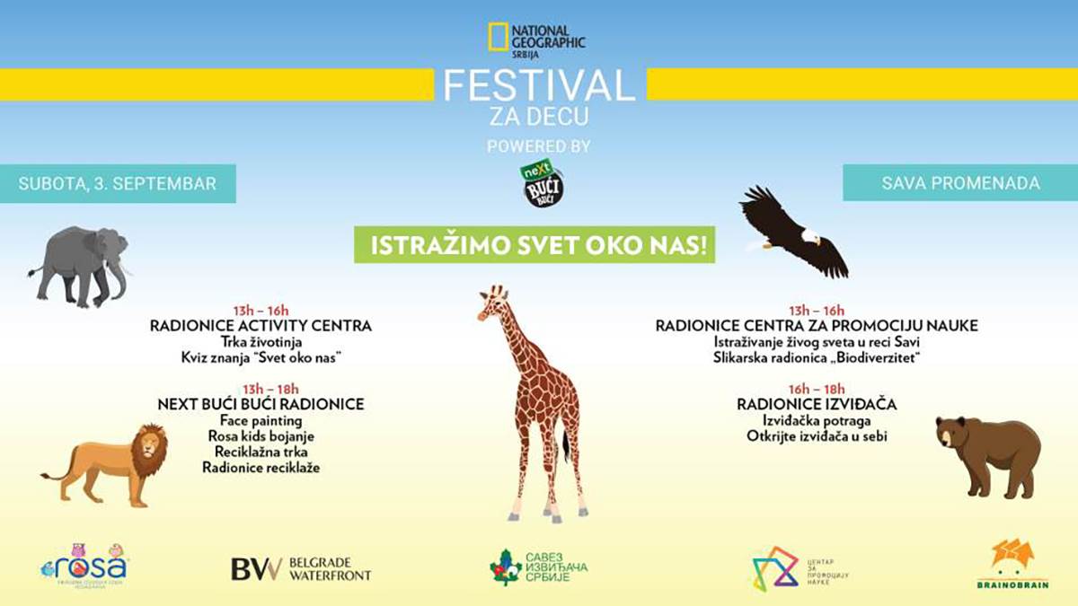  PRVI DAN NATIONAL GEOGRAPHIC FESTIVALA "SVET OKO NAS" powered by NEXT BUĆI BUĆI! 