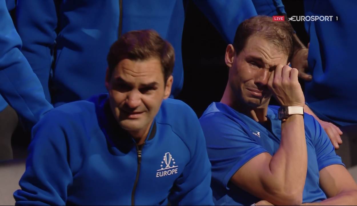  Rodžer Federer, Rafael Nadal suze 