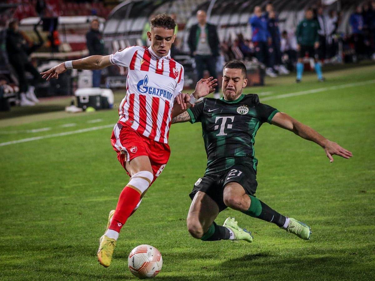  Stefan Mitrović gol za Zvezdu protiv Ferencvaroša 