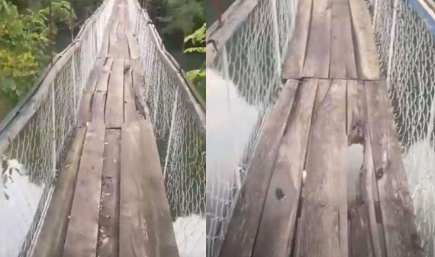  Snimak mosta koji se srušio u Ovčar banji 