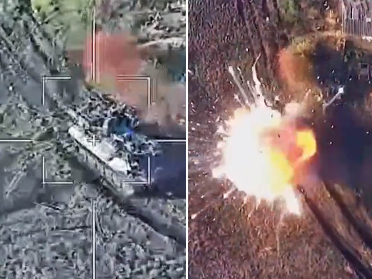  Ruski dron kamikaza uništava ukrajinski PVO 