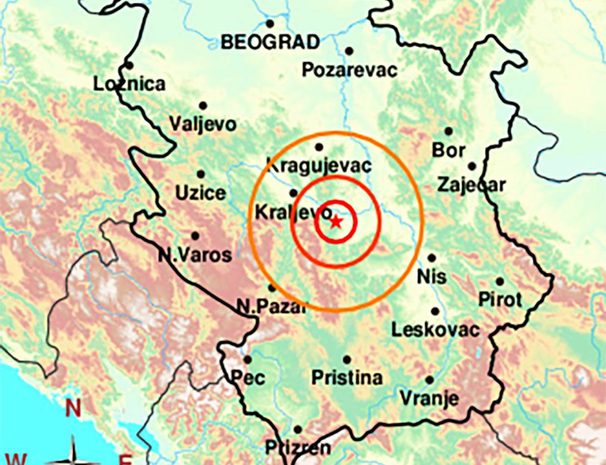  Zemljotres u okolini Trstenika 