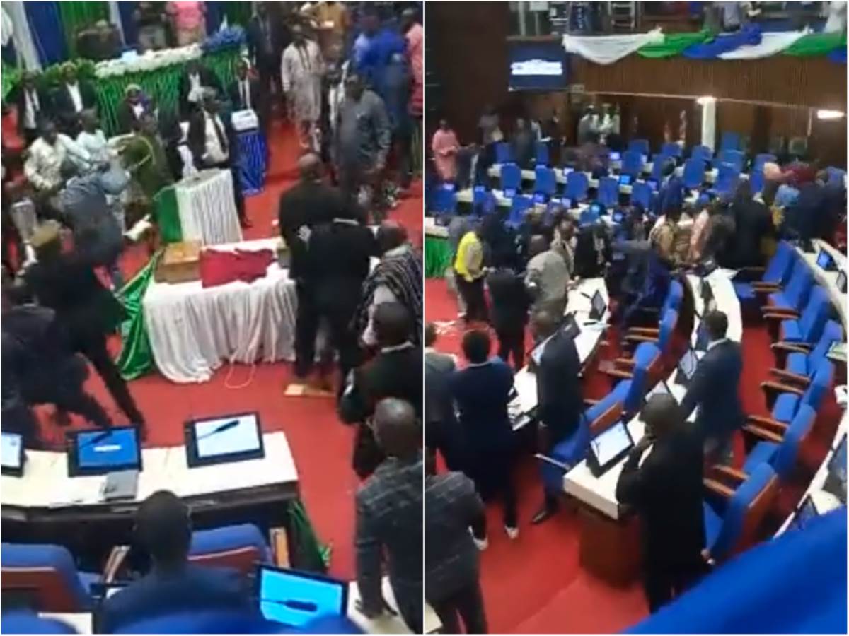  Tuča u parlamentu Sijera Leonea 