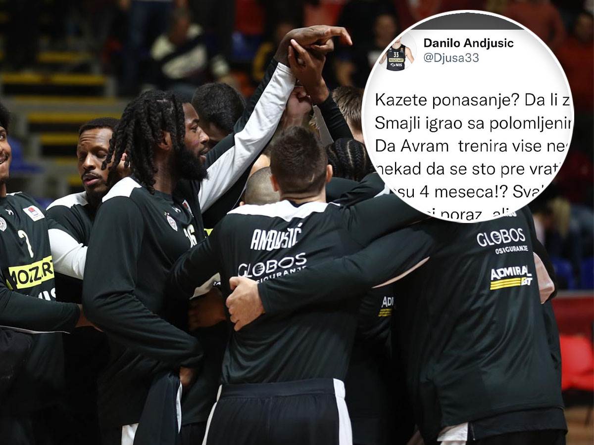  Danilo Anđušić odgovorio na prozivke navijača Partizana posle poraza u derbiju 