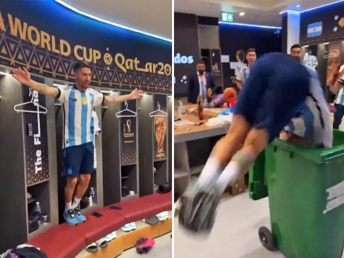  Fudbaler Argentine skočio na glavu u kantu za smeće 