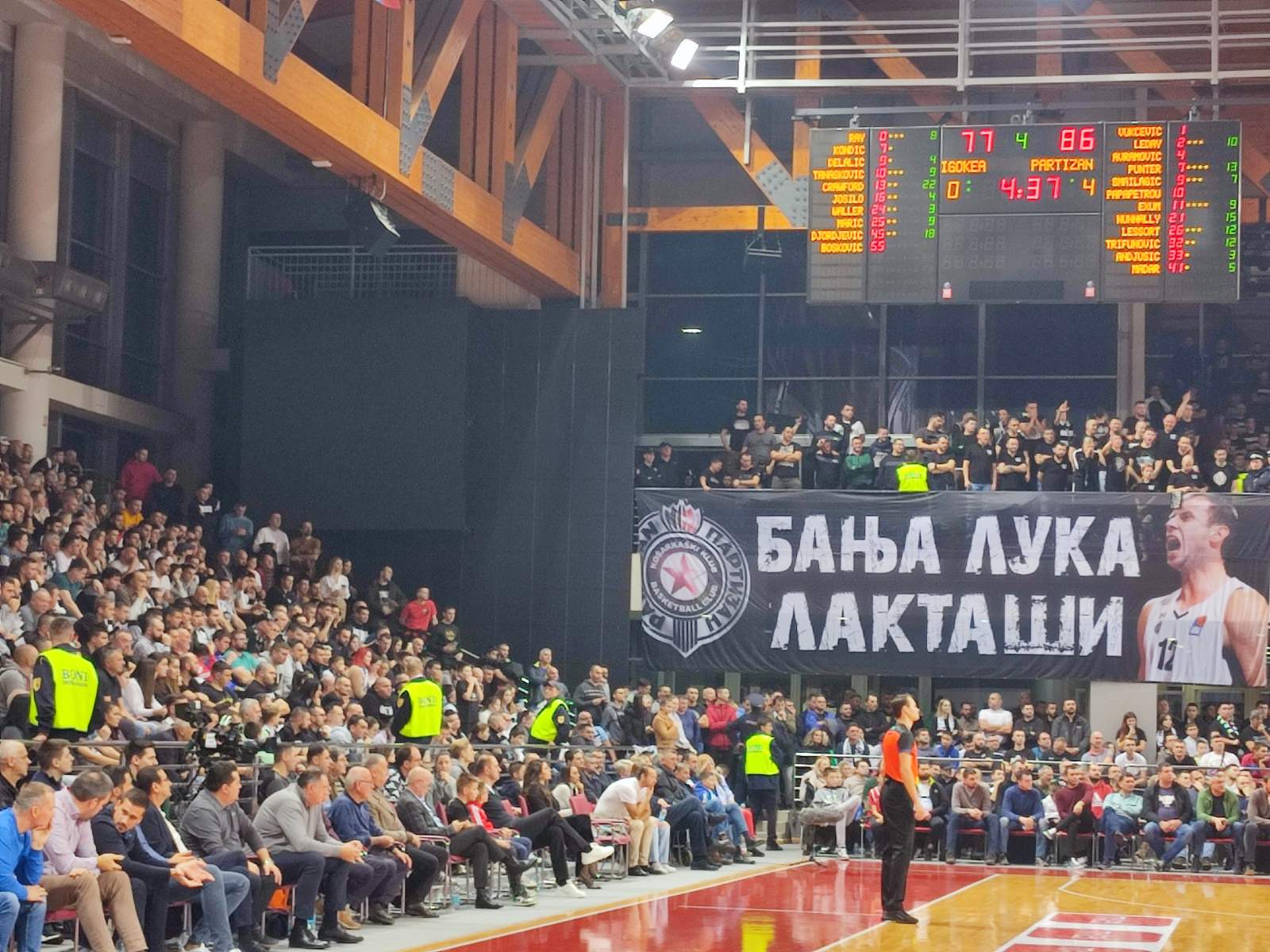  Navijači na Igokea Partizan i izjava Džejmsa Nanelija 