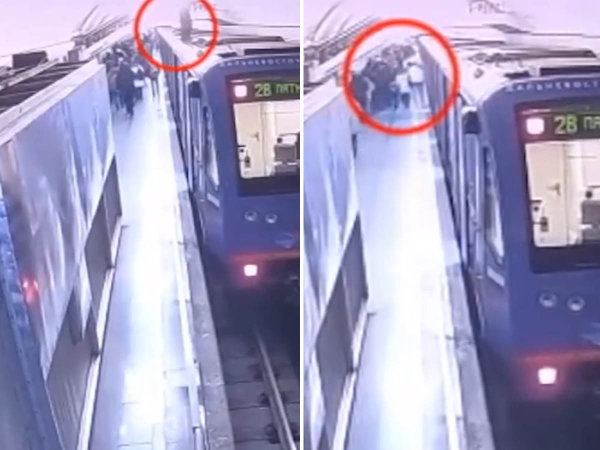  Mladić preskače vozove u metrou u Rusiji 