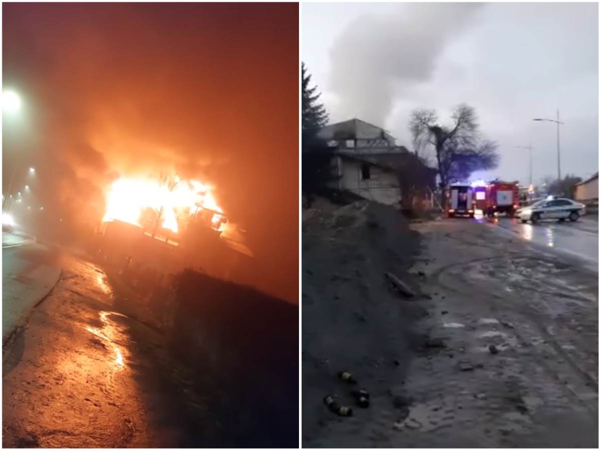  Snimci požara u Novom Sadu 